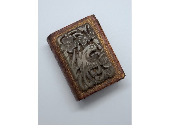 Vintage Or Antique Carved Stone Matchbook Case