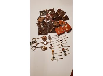 Vintage Pin And Keychain Lot
