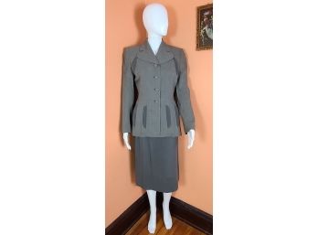 1940s 2 Piece Norma Gollinger NYC Victory Women's Suit XS