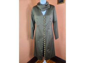 Midcentury Military Inspired Dress With Removable Modesty Panel