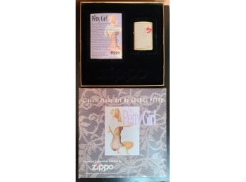 1996 Petty Girl Pinup Zippo Collectible Gift Set NIB W/COA