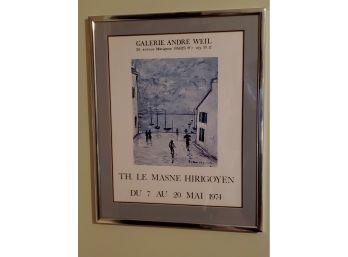 Vintage Galeria Andre' Weil Poster PICKUP ONLY