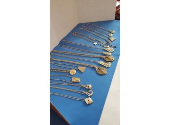 New Old Stock Gold Pendant Necklaces