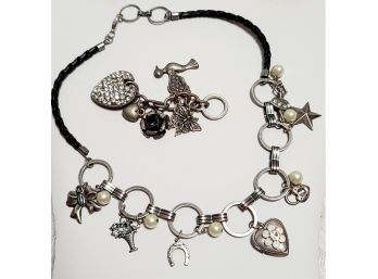 Vintage Charm Necklace And Charms