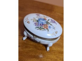 Handpainted Vintage Napcoware Japan Footed Trinket Box