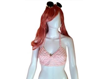 Don't Miss Out On This Babe! 1970s Pink Lined Crop Top