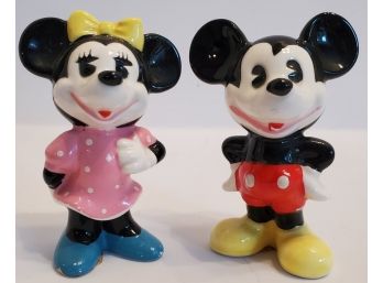 Vintage MC Minnie And Mickey Mouse Porcelain Figurines