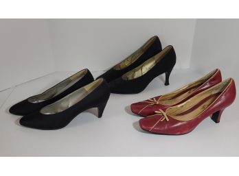3 Pairs Size 9 Vintage Heels PICKUP ONLY