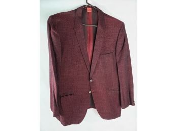 FELLAS! 1960s Red Iridescent Tinged Blazer LOOK AT THE LINER