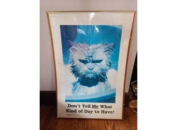 1985 Kitty Cat Framed Poster 2436 PICKUP ONLY