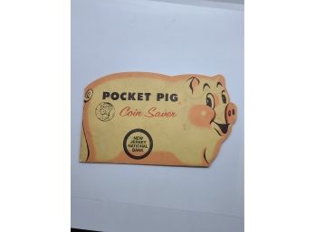 NIFTY AND CUTE! 1950s Or 60s Pocket Pig Coin Saver