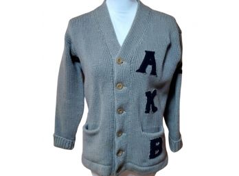 Vintage 1940s 1950s Ladies Letter Cardigan Modern Small