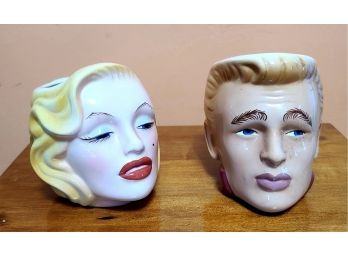 1996 Marilyn Monroe And James Dean Mugs Officially Licensed PICKUP ONLY
