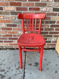 Red Painted Vintage Chair