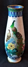 Peacock Cloisonne  Vase