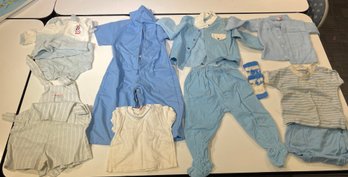 Vintage Light Blue Baby Clothes
