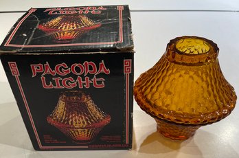 Vintage Indiana Glass Pagoda Light Candle Holder
