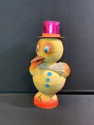 German Paper Mache Top Hat Bird Figure