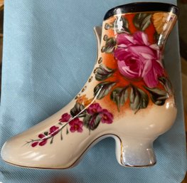 Vintage Floral Ceramic Shoe