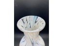 Art Glass, Milk Glass-like Swirl Vase, 10' Tall