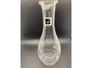Etched Decanter W/Stopper, 14.5' Tall