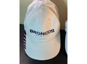 Lot Of 2  Broncos Hats In White