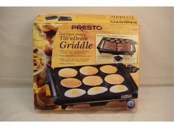 Presto Cool Touch Electric Tilt And Drain Griddle