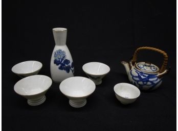 Asian Inspired Saki Set & Mini Teapot