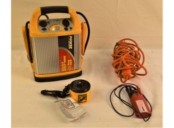 Power On Board Jump Start System, Voltage Tester And Industrial Hanging Work Light