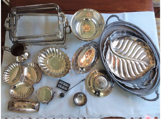 Large Grouping Of Silver Plate