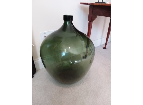Large Green Glass Demijohn