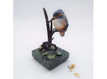Hereford Fine China Kingfisher On Silver Figurine