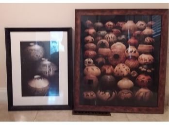 2 Framed Prints Of Native American Pottery Pieces