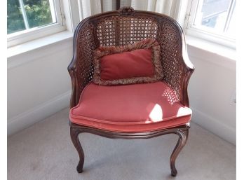 Cane Back And Seat Armchair