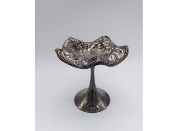Sterling Silver Floral Repousse Compote