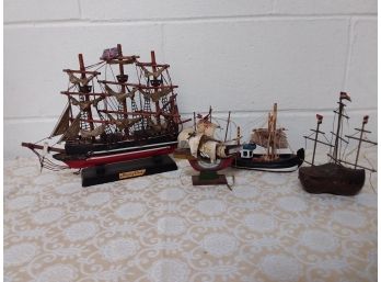 4 Nautical Decor Model Ships