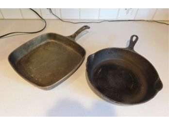 Two Cast Iron Pans