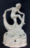 #2 Nude Woman Nymph Flower Frog Art Deco Nouveau German Porcelain Coronet Figurine 6'