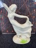 #10 Nude Woman Nymph Flower Frog Art Deco Nouveau German Porcelain Coronet Figurine 5' Small Repairs In Base