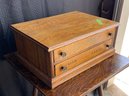 Beautiful JP Coates Oak Sewing  Cabinet  9x15x21'