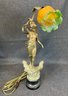 1900's Art Nouveau Germany Lamp Newer Shade 20' Tall
