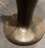 Beautiful Handel Bronze Lamp 24' Marked Twice Signed Base And Shade