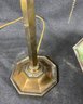 Beautiful 1920's Three Color Stain Glass Lamp 17' Shade 14' Across