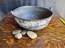 Cast Iron Cooking Pot With Stones 10'