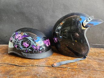R52  - Two DOT Helmets By Fuel(55-56cm)  And  Outlaw(59-60cm)