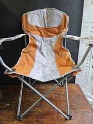 R195 - Orange And Grey Folding Chair - LOCAL PICKUP ONLY