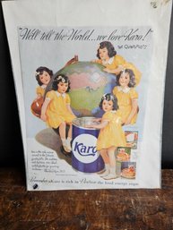 M54 - Karo Syrup Advertisement - Magazine Cutout - 10'x13'