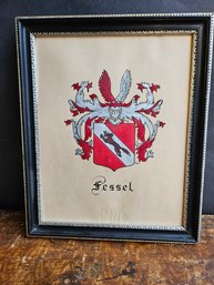 M94 - Fessel Crest Framed - 9.25'x11.25' - Unsigned - No Glass
