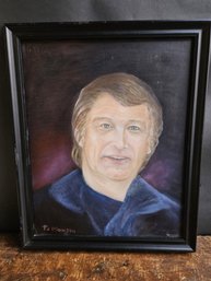 M110 - Crude Portrait - Oil On Canvas Signed TJ Monson - 19'x23' - LOCAL PICKUP ONLY