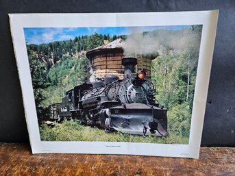 M115 - Narrow Gauge Freight Locomotive Poster - Loose Mounted On Cardboard - 16'x20' - LOCAL PICKUP ONLY